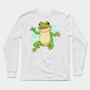 Frog Funny Cartoon Illustration Long Sleeve T-Shirt